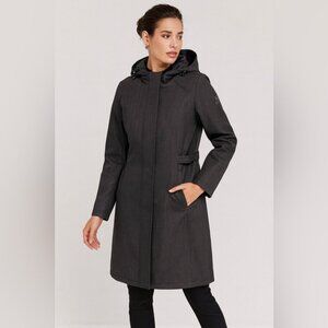 Gotcha Glacier Gray Herringbone Parka Women’s Size M Waterproof Hooded Coat
